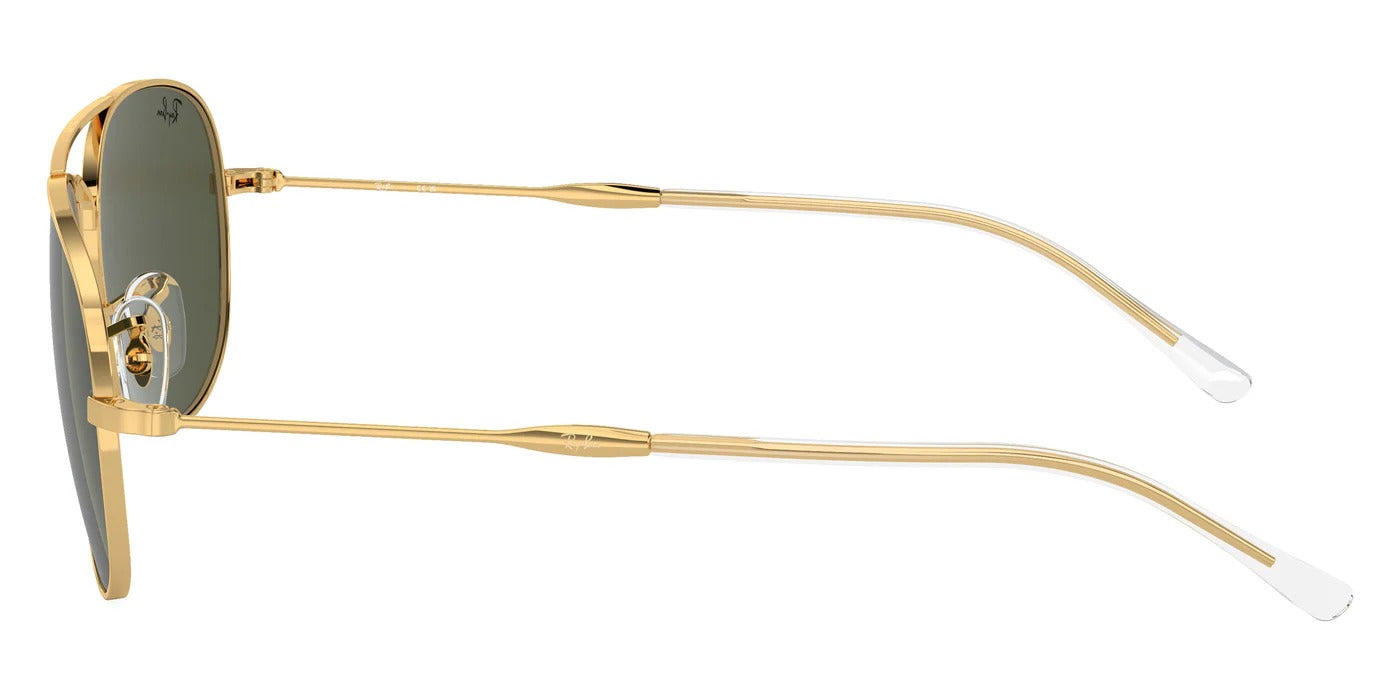 Ray-Ban Bain Bridge Aviator Sunglasses RB3735 - Gold Frame with Green Lenses