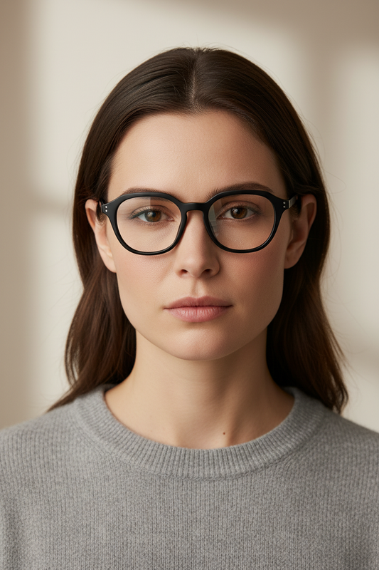 Adult wearing Ray-Ban RX7248D 2000 55 Black